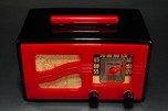 Motorola Catalin Radio 51x15 ’S-Grill’ Red + Black Art Deco Beauty